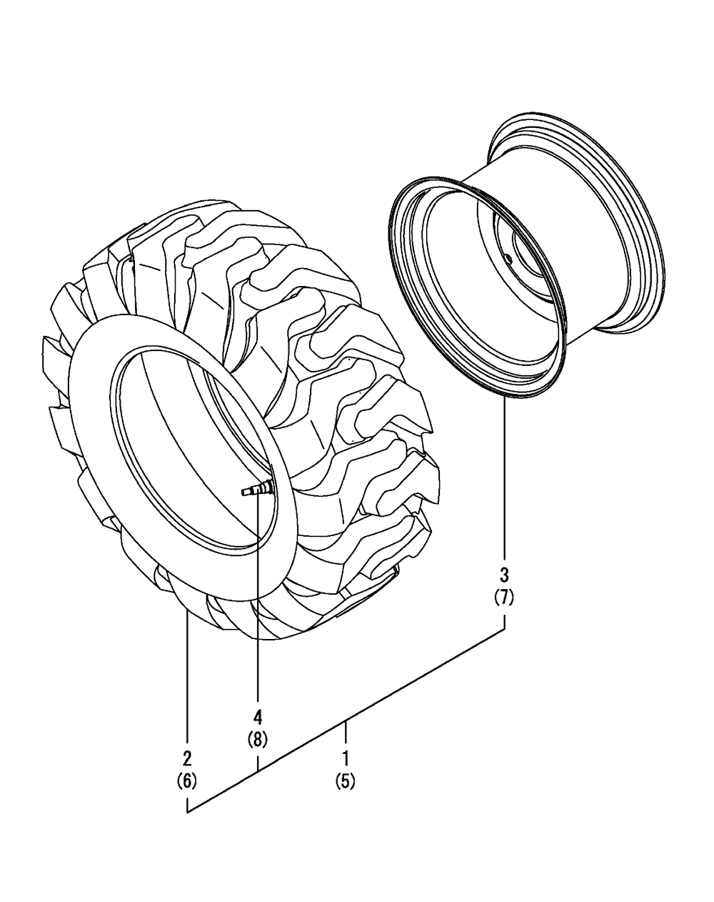 Tire Front R4 Diagram and Parts List for SX3100 54ALB4S727-54ALB4SW727-54ALB4SX727-54ALB4SY727-54ALB4SZ727-54AMB4S727-54AMB4SW727-54AMB4SX727-54AMB4SY727-54AMB4SZ727 Cub Cadet Lawn Tractor